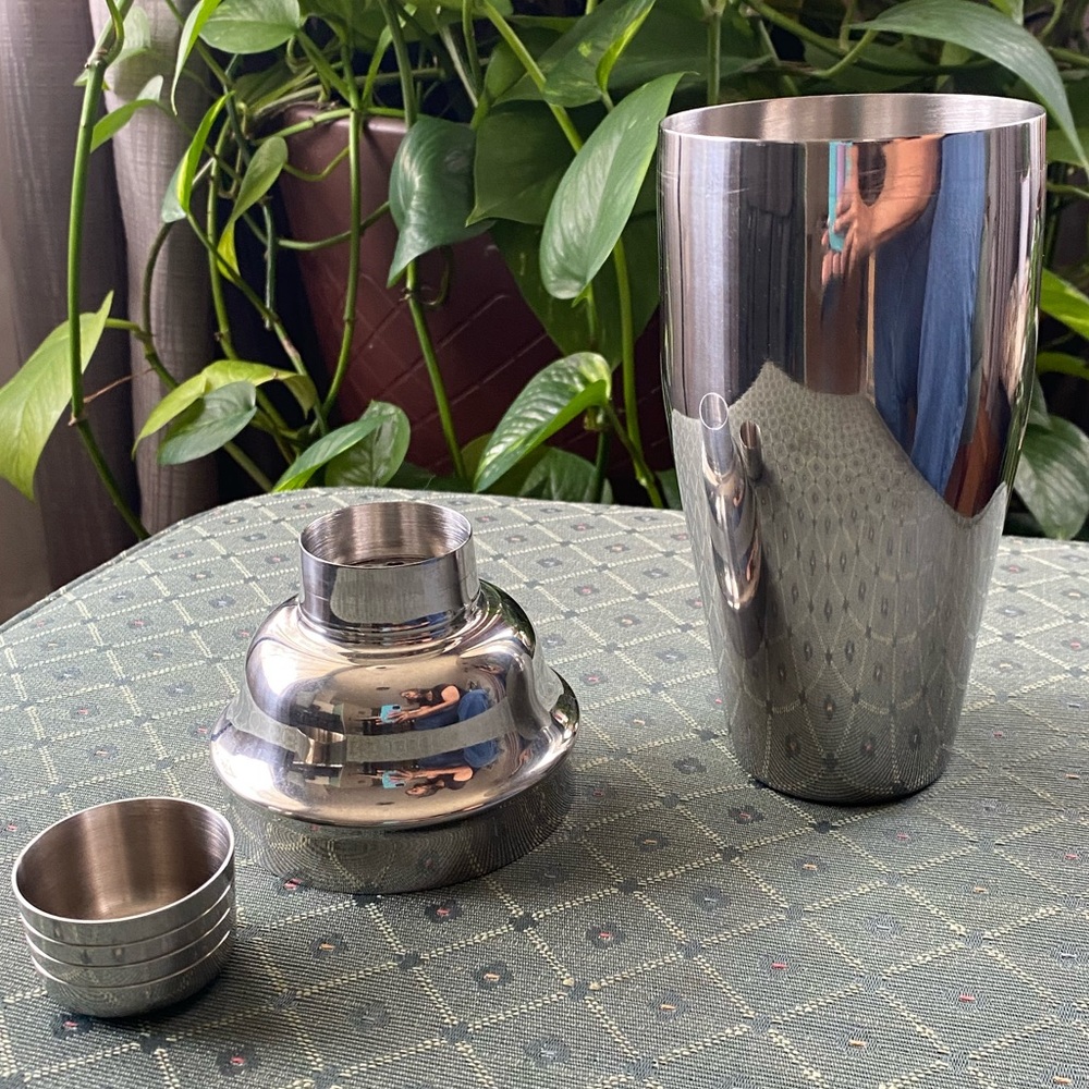 Pier 1 Imports Stainless Steel Cocktail Mixer Bar 6 piece Tool Set - Picture 8 of 11